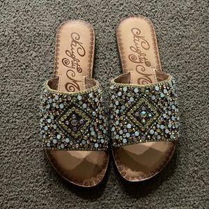 Naughty Monkey gem sandals size 8